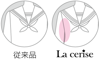 バストサイズを変えずに脇とウエストのラインを細く仕上げました。