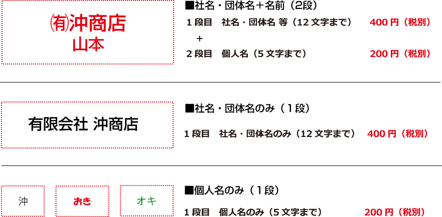 価格表